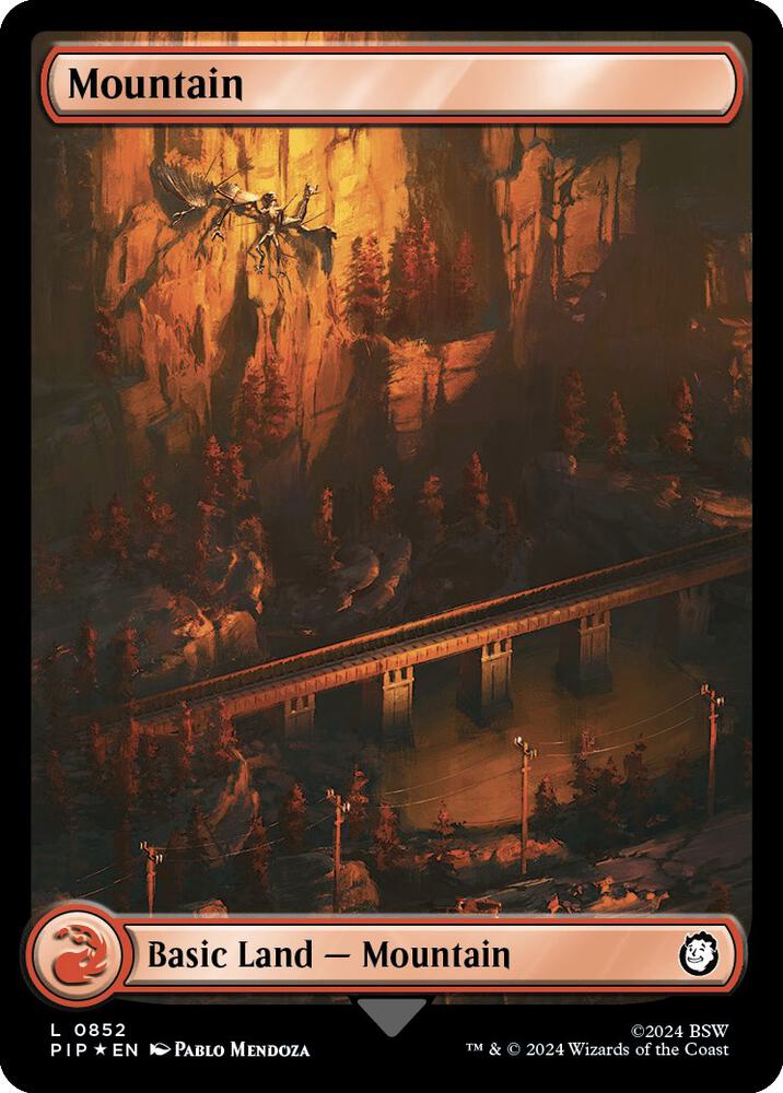 Mountain (0852) (Surge Foil) (852) (PIP)