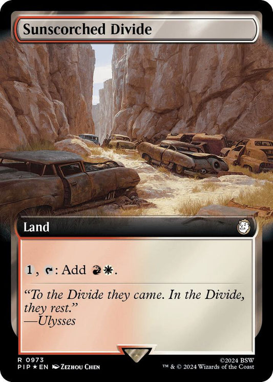 Image for Sunscorched Divide (Extended Art) (Surge Foil) (973) (PIP) - Magic: The Gathering