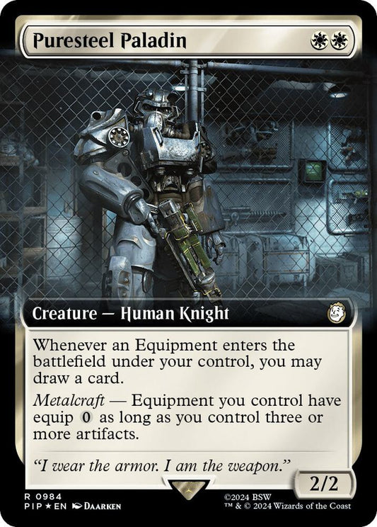 Image for Puresteel Paladin (Extended Art) (Surge Foil) (984) (PIP) - Magic: The Gathering