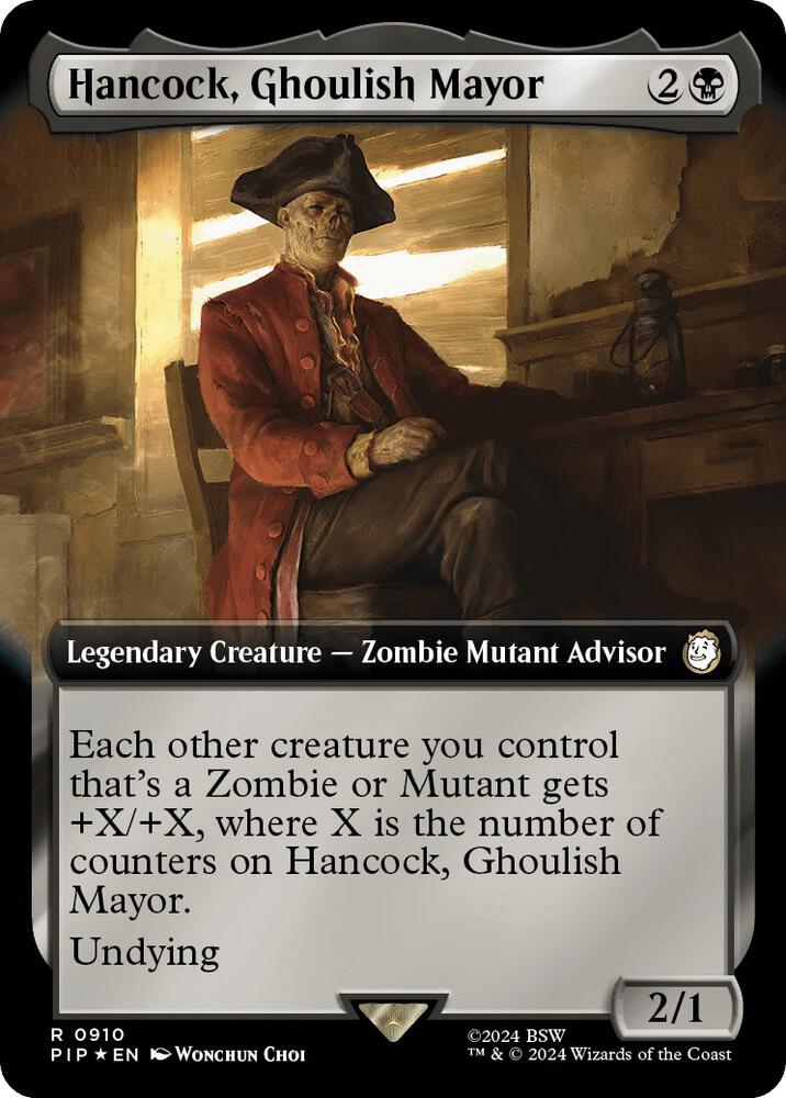 Hancock, Ghoulish Mayor (Extended Art) (Surge Foil) (910) (PIP)