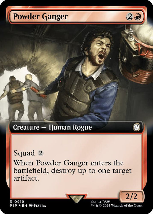 Image for Powder Ganger (Extended Art) (Surge Foil) (919) (PIP) - Magic: The Gathering
