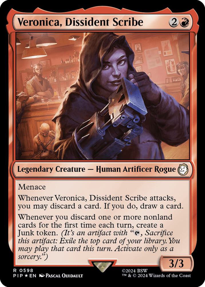 Veronica, Dissident Scribe (Surge Foil) (598) (PIP)