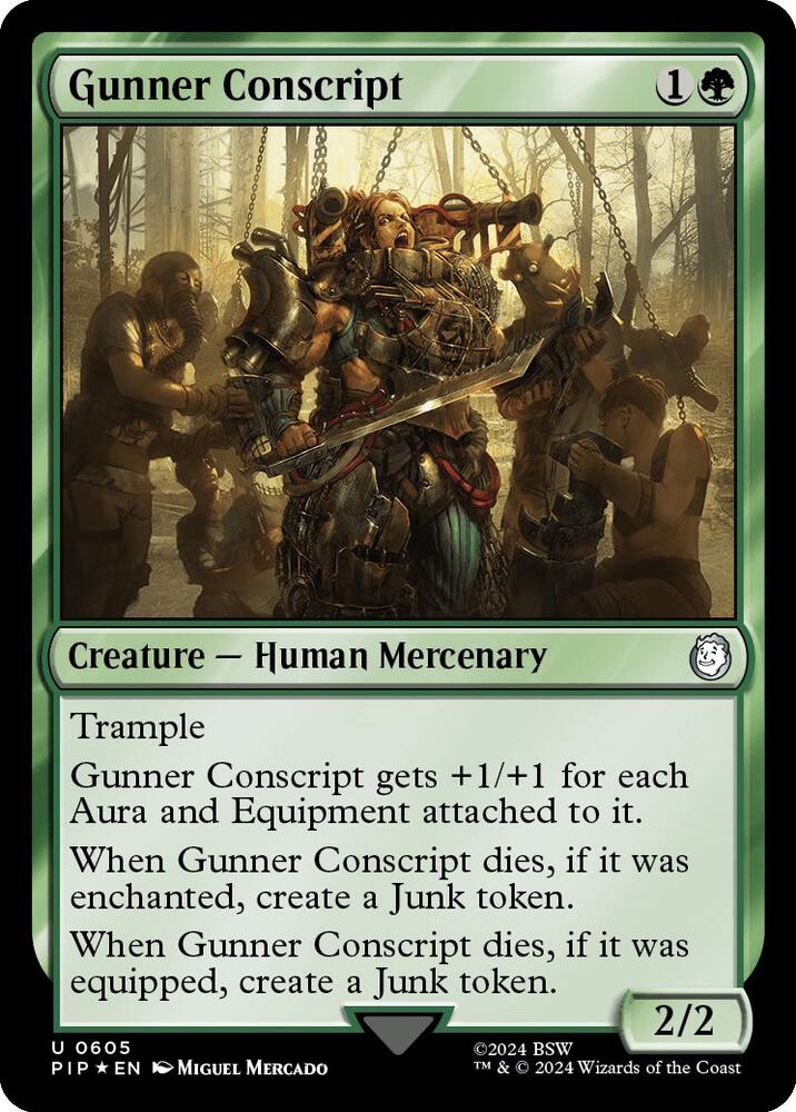Gunner Conscript (Surge Foil) (605) (PIP)