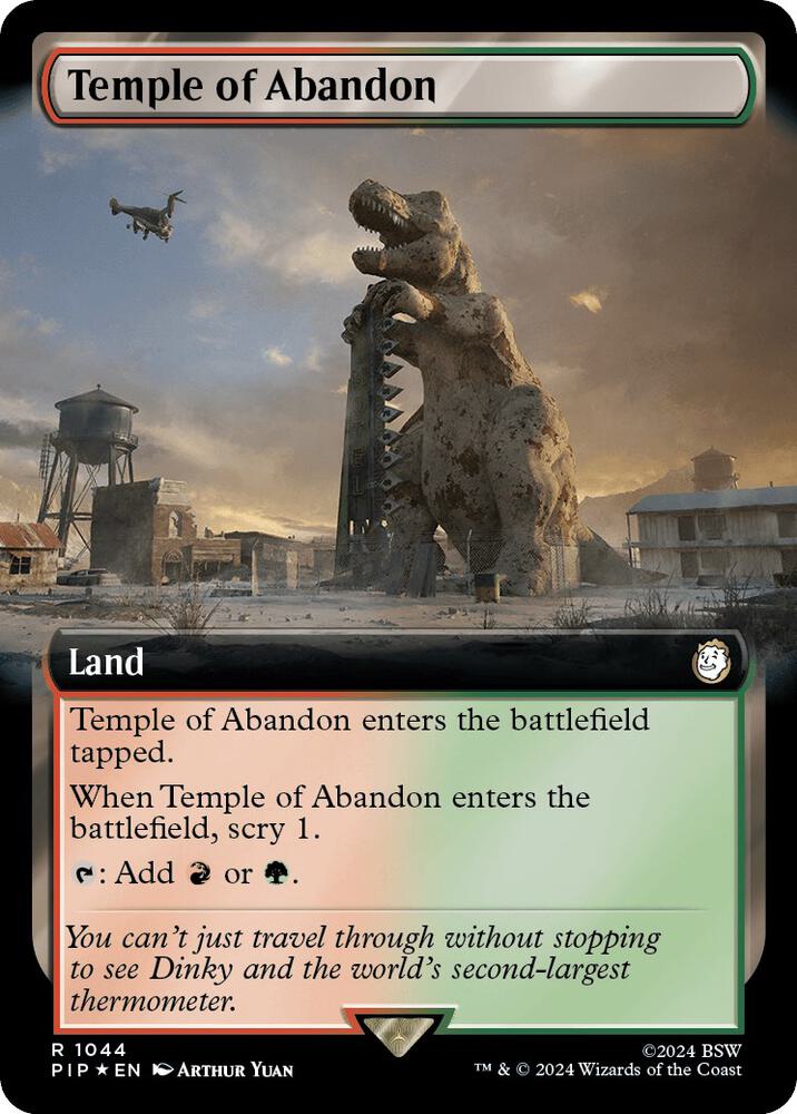 Temple of Abandon (Extended Art) (Surge Foil) (1044) (PIP)