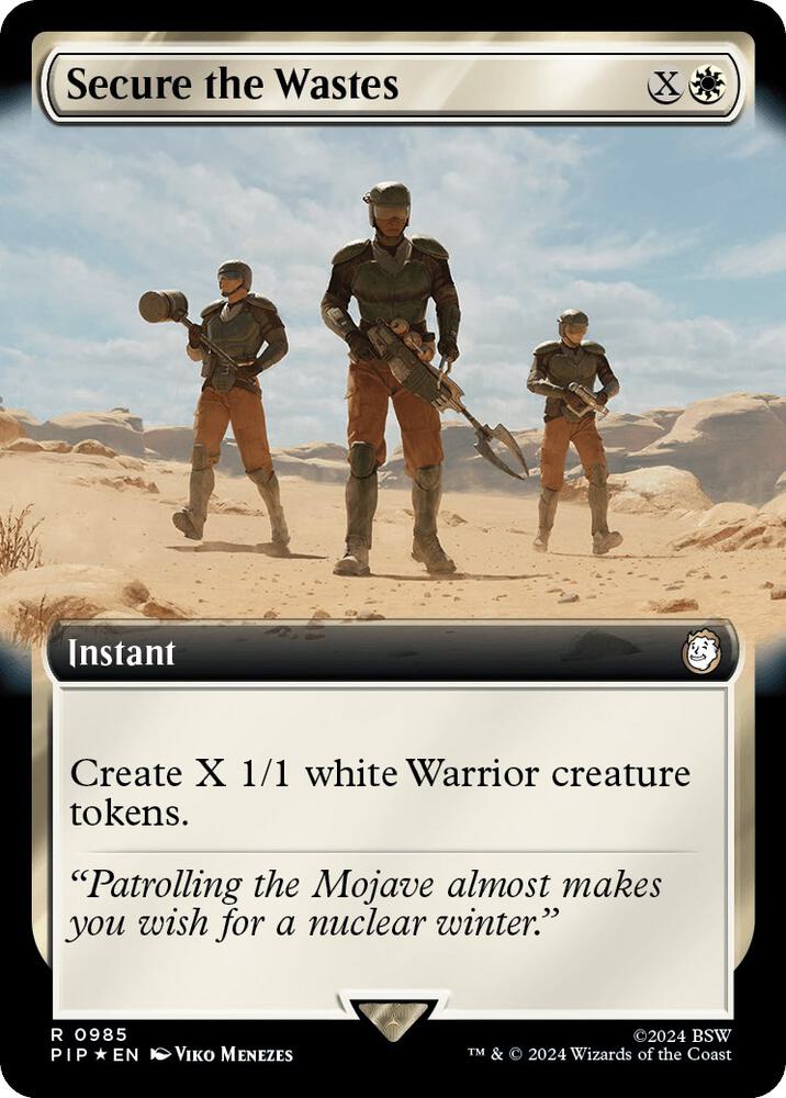 Secure the Wastes (Extended Art) (Surge Foil) (985) (PIP)