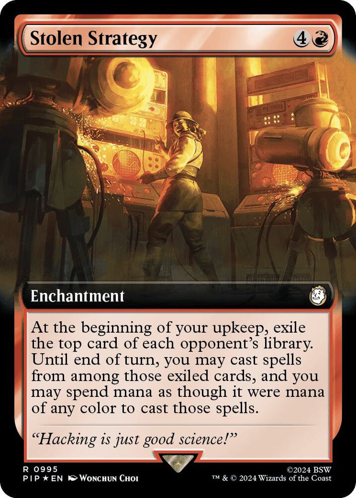 Stolen Strategy (Extended Art) (Surge Foil) (995) (PIP)