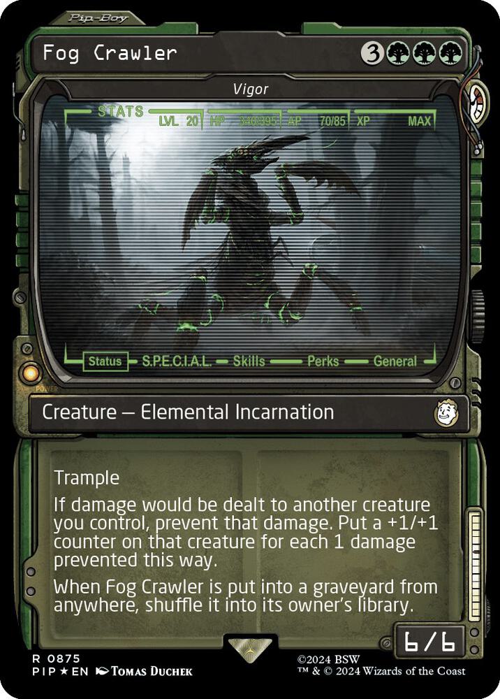 Fog Crawler - Vigor (Showcase) (Surge Foil) (875) (PIP)