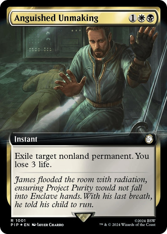 Image for Anguished Unmaking (Extended Art) (Surge Foil) (1001) (PIP) - Magic: The Gathering