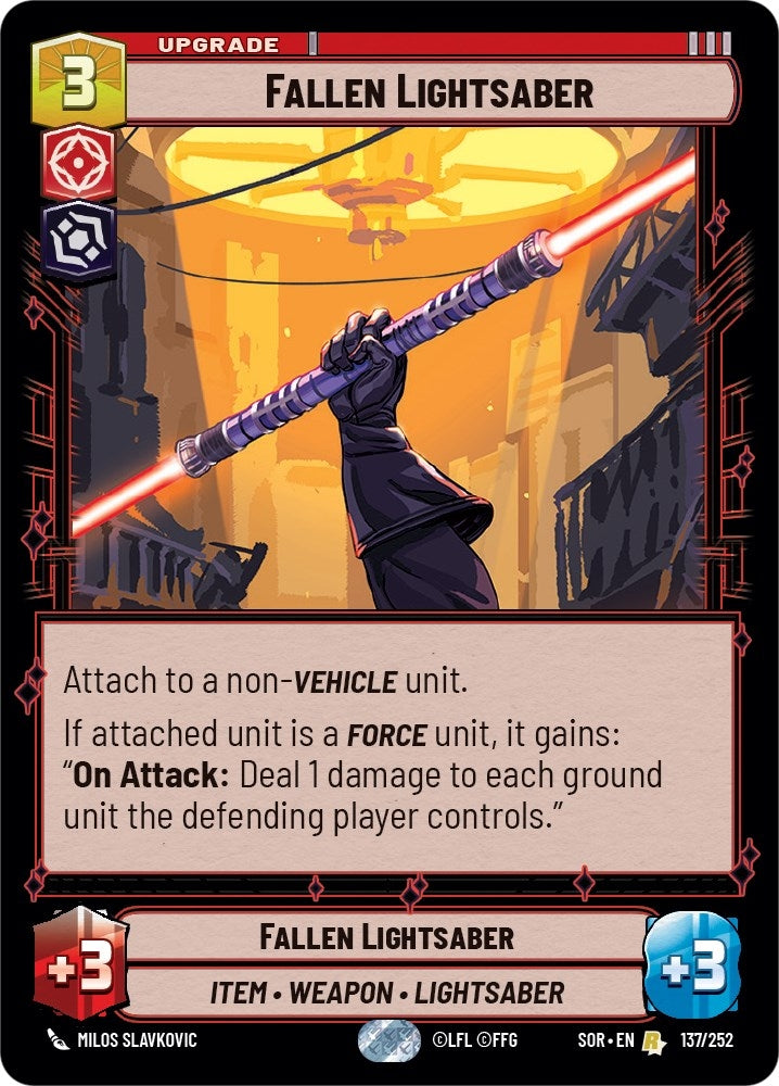 Fallen Lightsaber (137/252) (SOR)