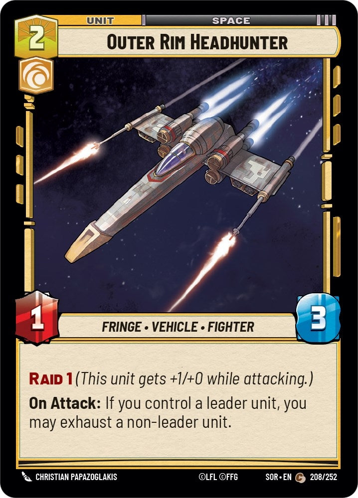 Outer Rim Headhunter (208/252) (SOR)