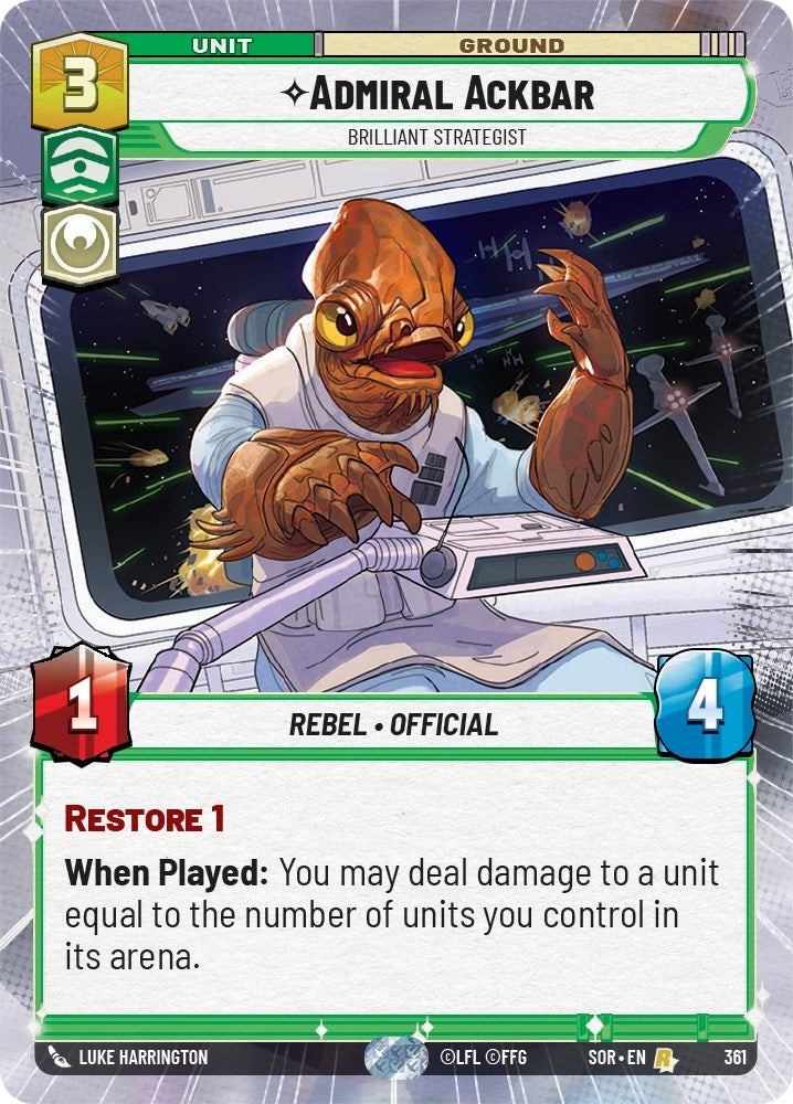 Admiral Ackbar - Brilliant Strategist (Hyperspace) (361) (SOR)