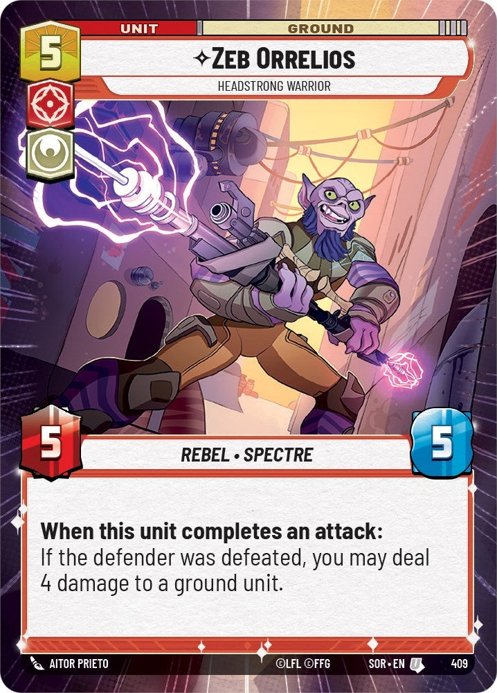 Zeb Orrelios - Headstrong Warrior (Hyperspace) (409) (SOR)