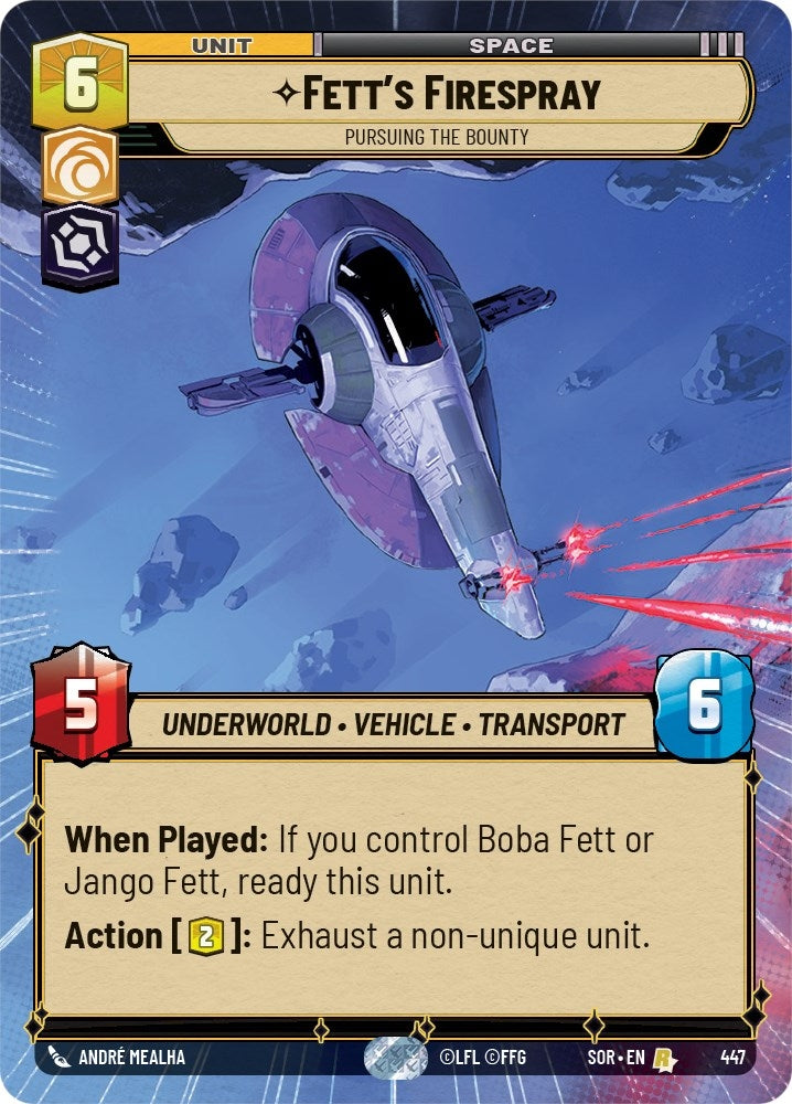 Fett's Firespray - Pursuing the Bounty (Hyperspace) (447) (SOR)