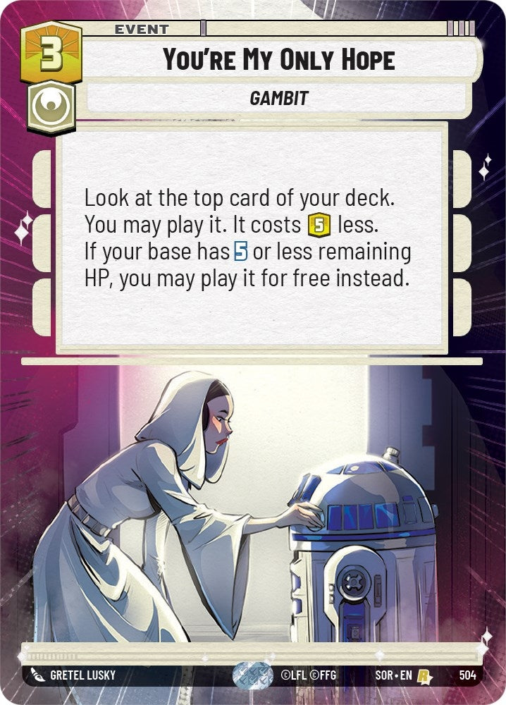 You're My Only Hope (Hyperspace) (504) (SOR)