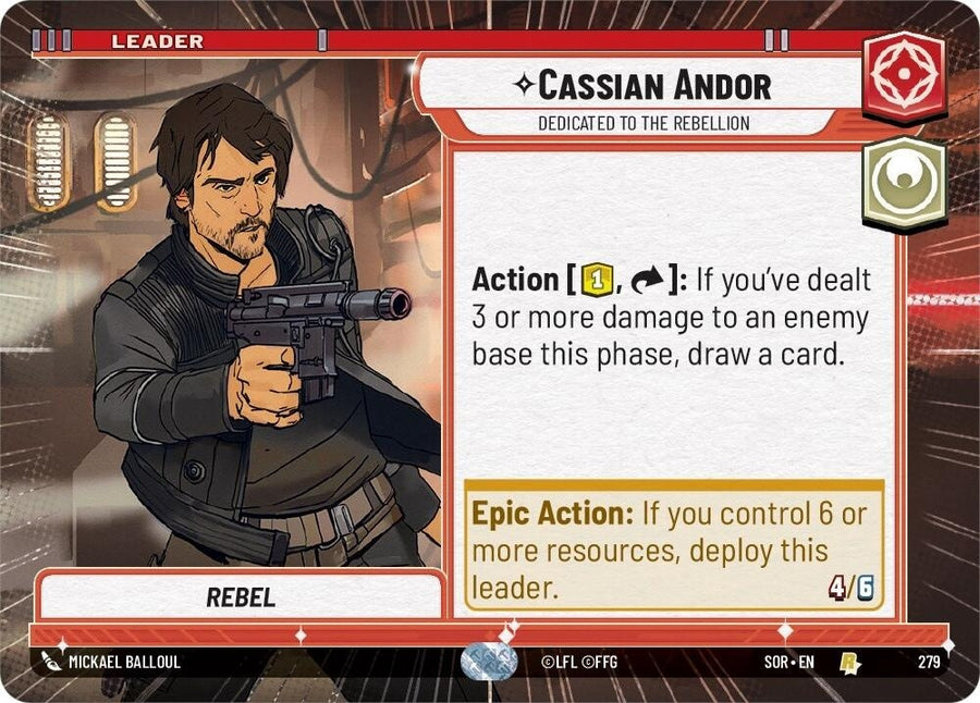 Cassian Andor - Dedicated to the Rebellion (Hyperspace) (279) (SOR)