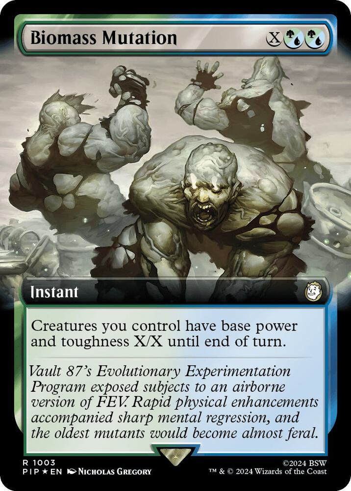 Biomass Mutation (Extended Art) (Surge Foil) (1003) (PIP)