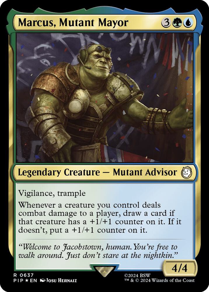 Marcus, Mutant Mayor (Surge Foil) (637) (PIP)