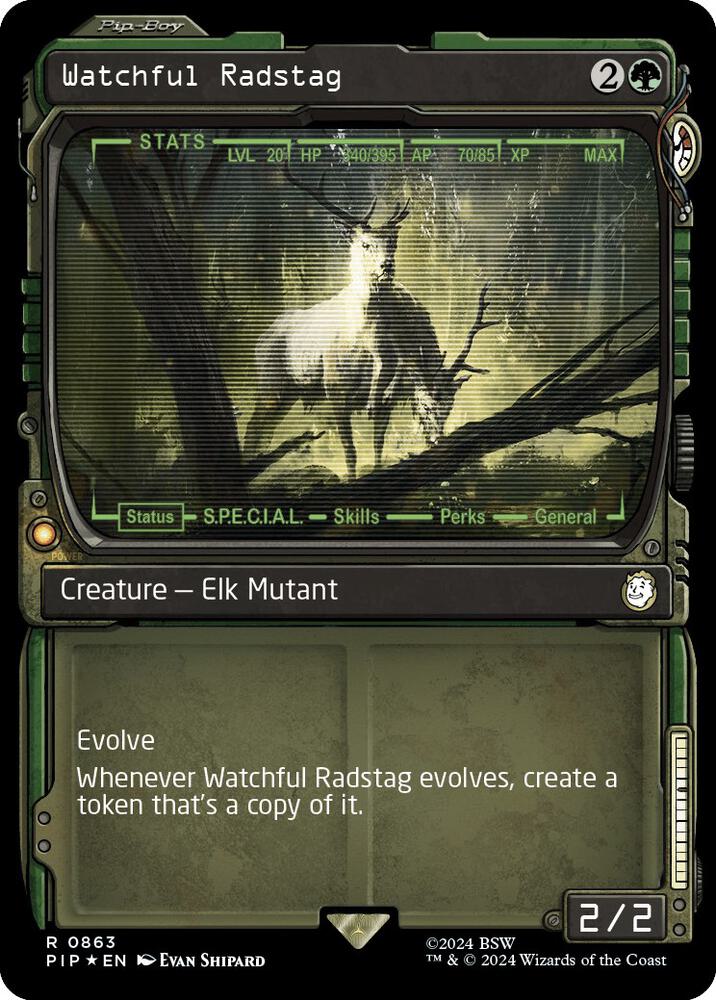 Watchful Radstag (Showcase) (Surge Foil) (863) (PIP)