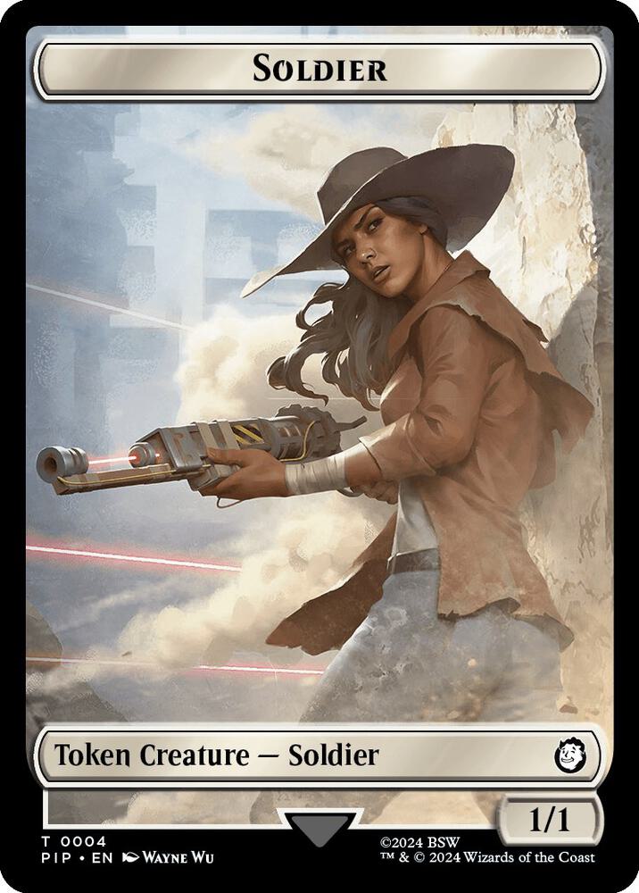 Soldier (0004) // Human Soldier Double-Sided Token (4 // 3) (PIP)