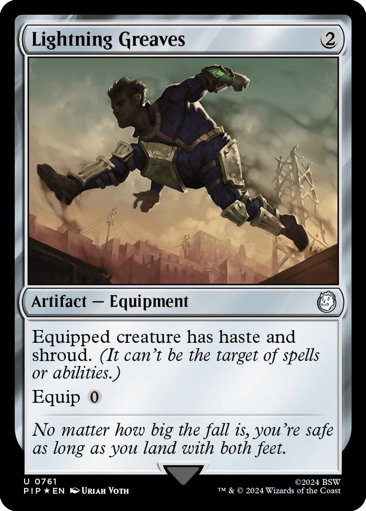 Lightning Greaves (Surge Foil) (761) (PIP)