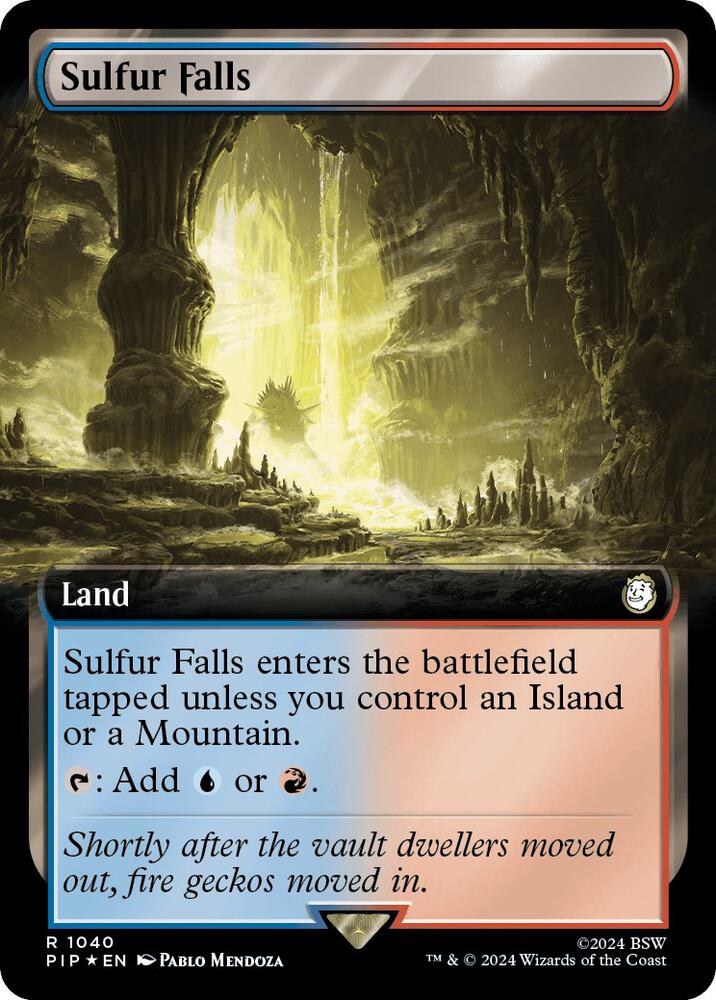 Sulfur Falls (Extended Art) (Surge Foil) (1040) (PIP)