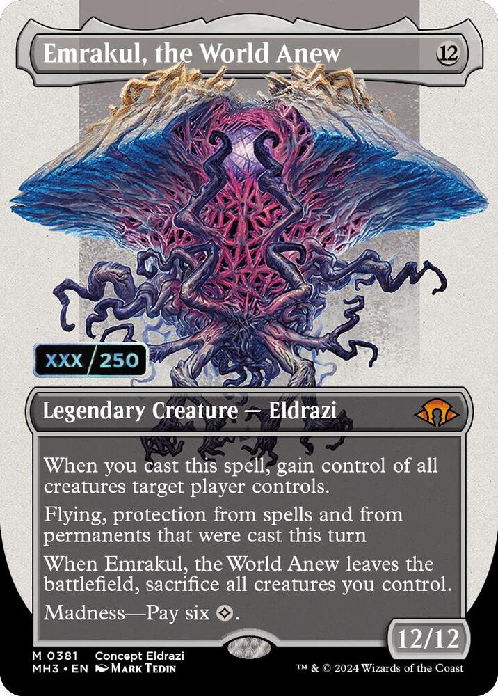 Emrakul, the World Anew (Borderless) (Serial Numbered) (381) (MH3)