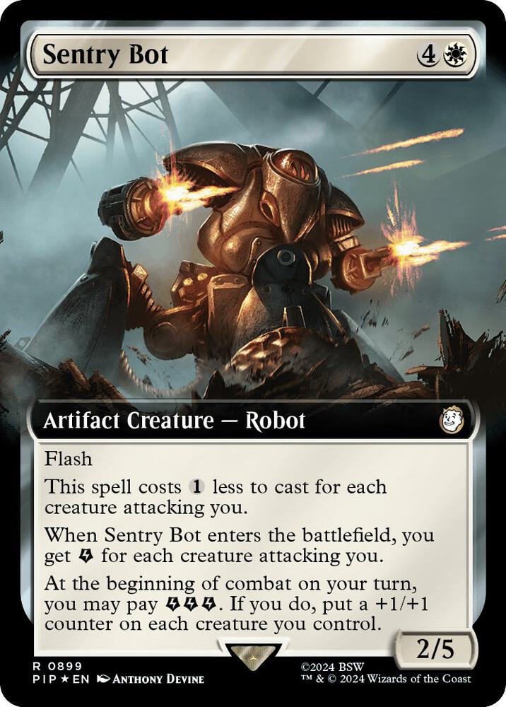 Sentry Bot (Extended Art) (Surge Foil) (899) (PIP)