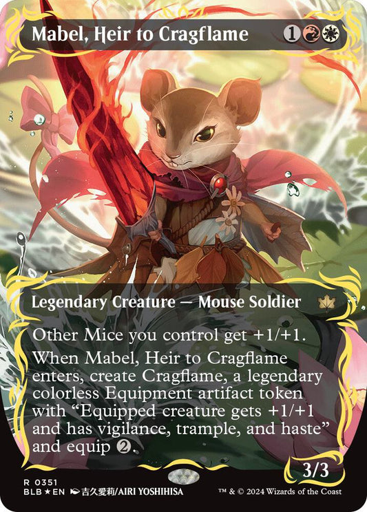 Image for Mabel, Heir to Cragflame (Borderless) (Raised Foil) (351) (BLB) - Magic: The Gathering