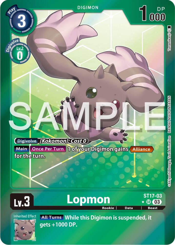 Lopmon (Advanced Deck Set Double Typhoon Secret Pack) (ST17-03 SR) (ST-17)