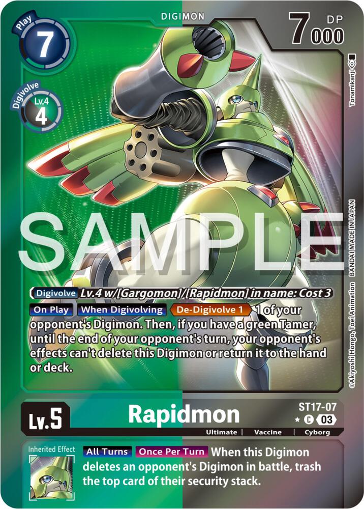 Rapidmon - ST17-07 (Advanced Deck Set Double Typhoon Secret Pack) (ST17-07 C) (ST-17)