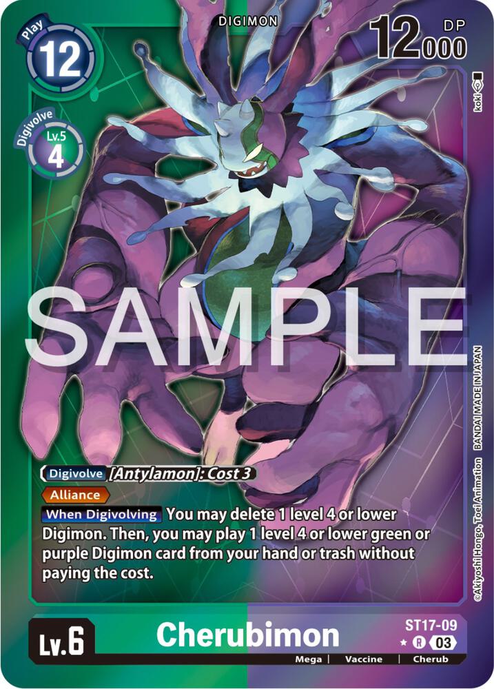 Cherubimon (Advanced Deck Set Double Typhoon Secret Pack) (ST17-09 R) (ST-17)