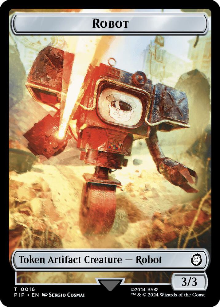 Robot // Food (0014) Double-Sided Token (16 // 14) (PIP)