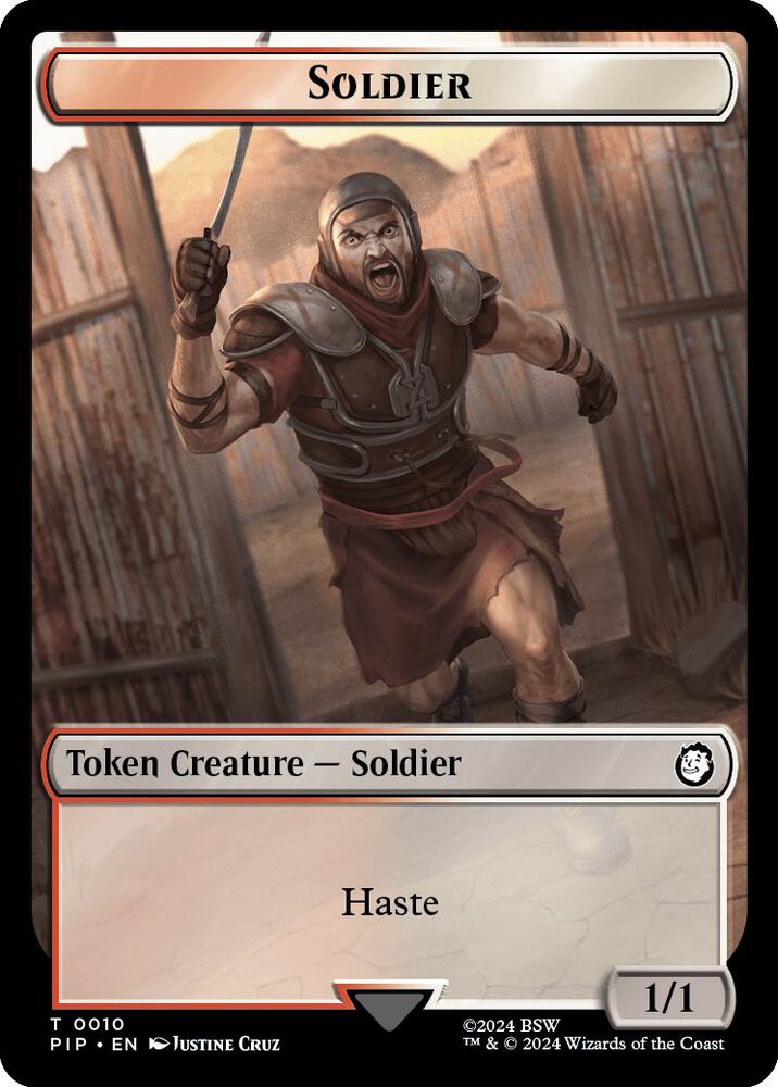 Soldier (0010) // Warrior Double-Sided Token (10 // 5) (PIP)