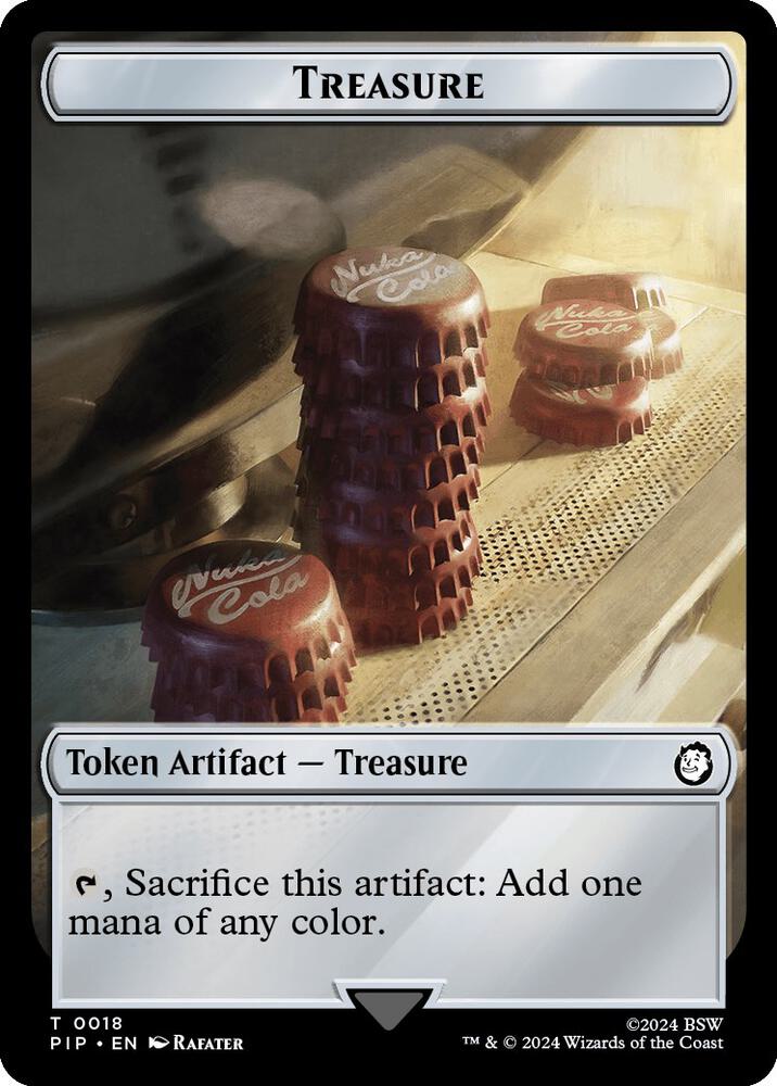 Treasure (0018) // Soldier (0004) Double-Sided Token (18 // 4) (PIP)
