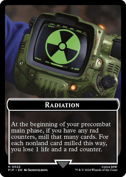 Image for Radiation // Human Soldier Double-Sided Token (22 // 3) (PIP) - Magic: The Gathering