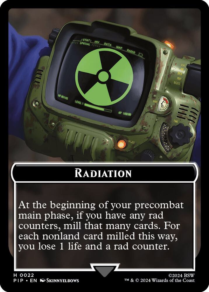 Radiation // Soldier (0010) Double-Sided Token (22 // 10) (PIP)