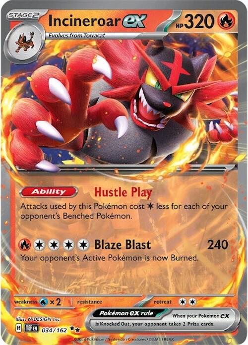 Incineroar ex - 034/162 (034/162) (TEF)