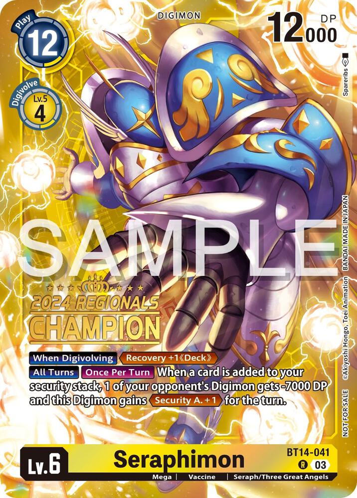 Seraphimon (2024 Regionals Champion) (BT14-041 R) (BT-14)