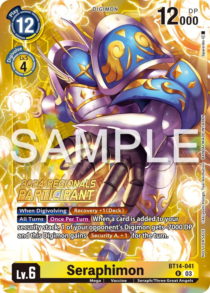 Seraphimon (2024 Regionals Participant) (BT14-041 R) (BT-14)