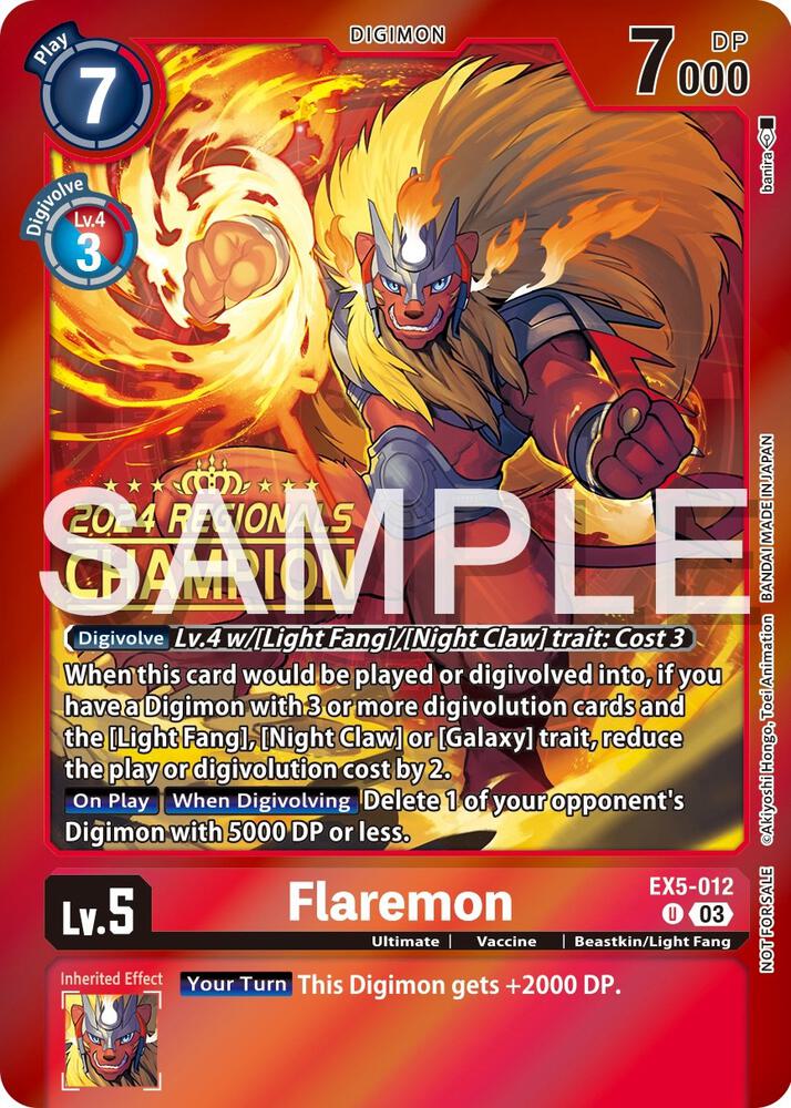 Flaremon (2024 Regionals Champion) (EX5-012 U) (EX-05)
