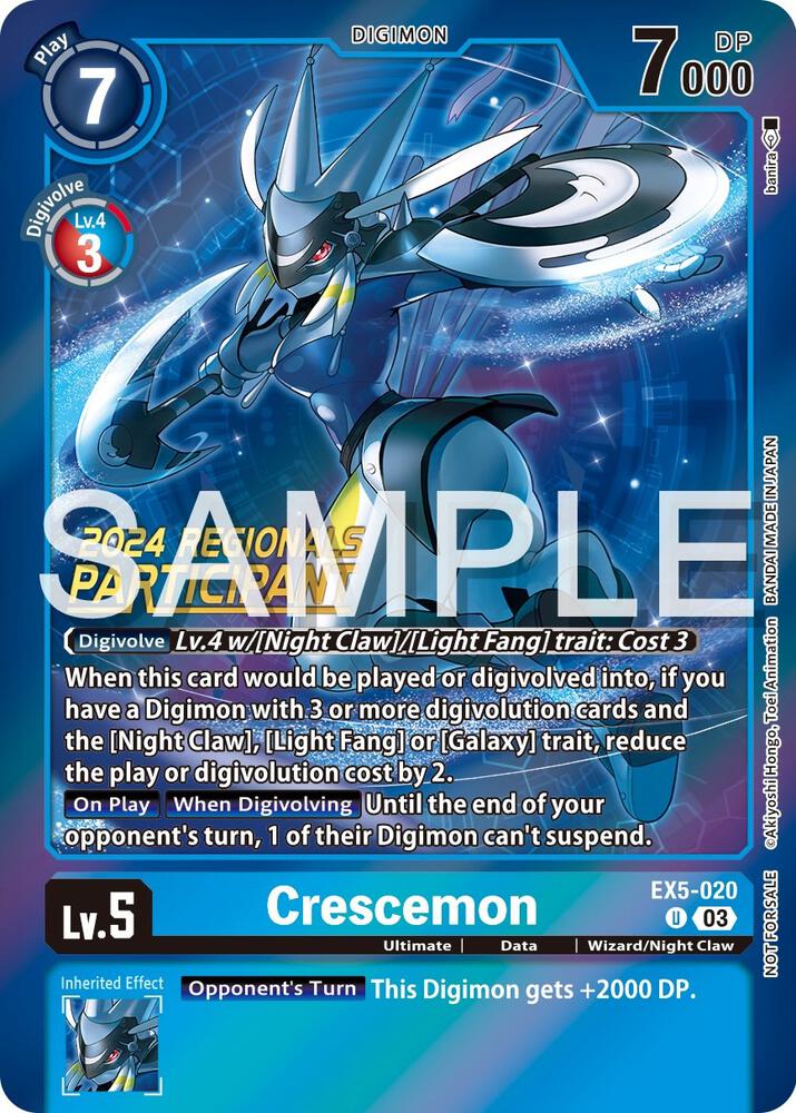Crescemon (2024 Regionals Participant) (EX5-020 U) (EX-05)