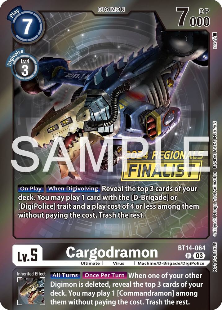 Cargodramon (2024 Regionals Finalist) (BT14-064 R) (BT-14)