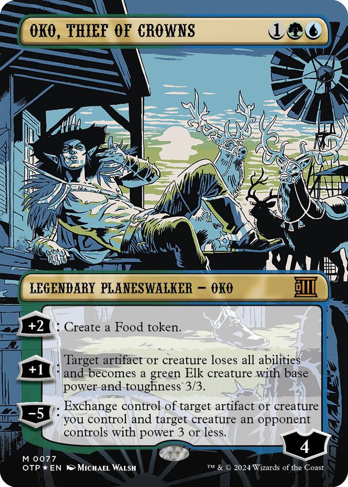 Oko, Thief of Crowns (Textured Foil) (77) (OTP)