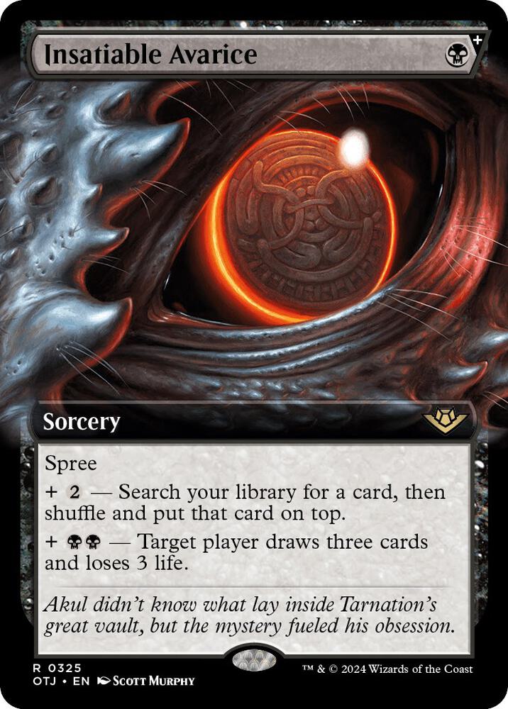 Insatiable Avarice (Extended Art) (325) (OTJ)