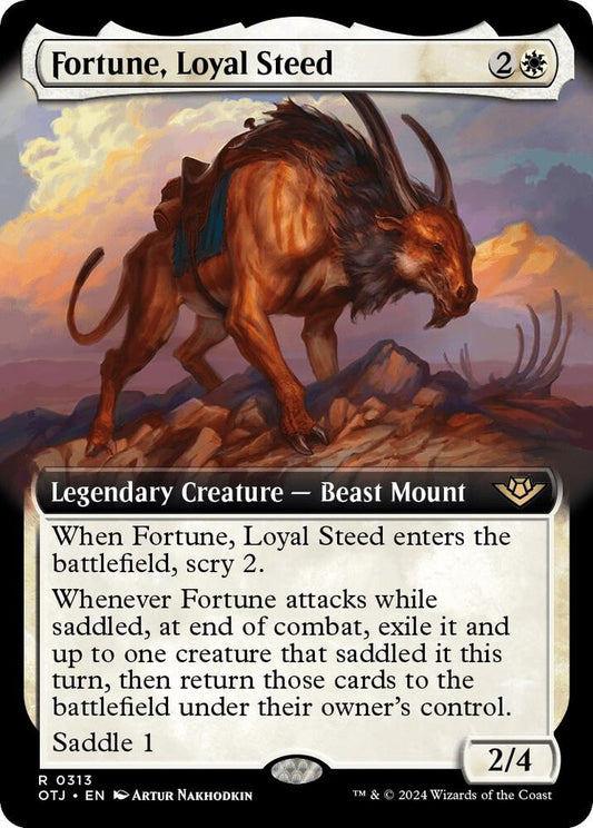 Image for Fortune, Loyal Steed (Extended Art) (313) (OTJ) - Magic: The Gathering
