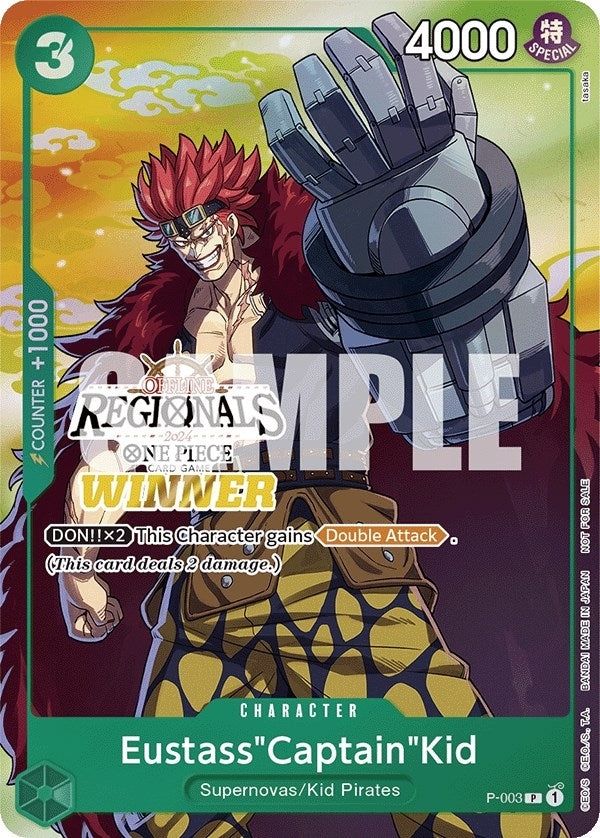 Eustass"Captain"Kid (Offline Regional 2024 Vol. 2) [Winner] (P-003) (OP-PR)