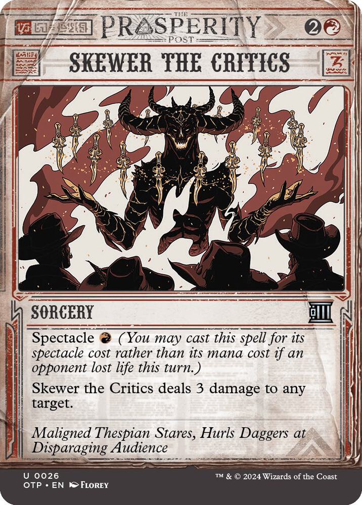 Skewer the Critics (26) (OTP)