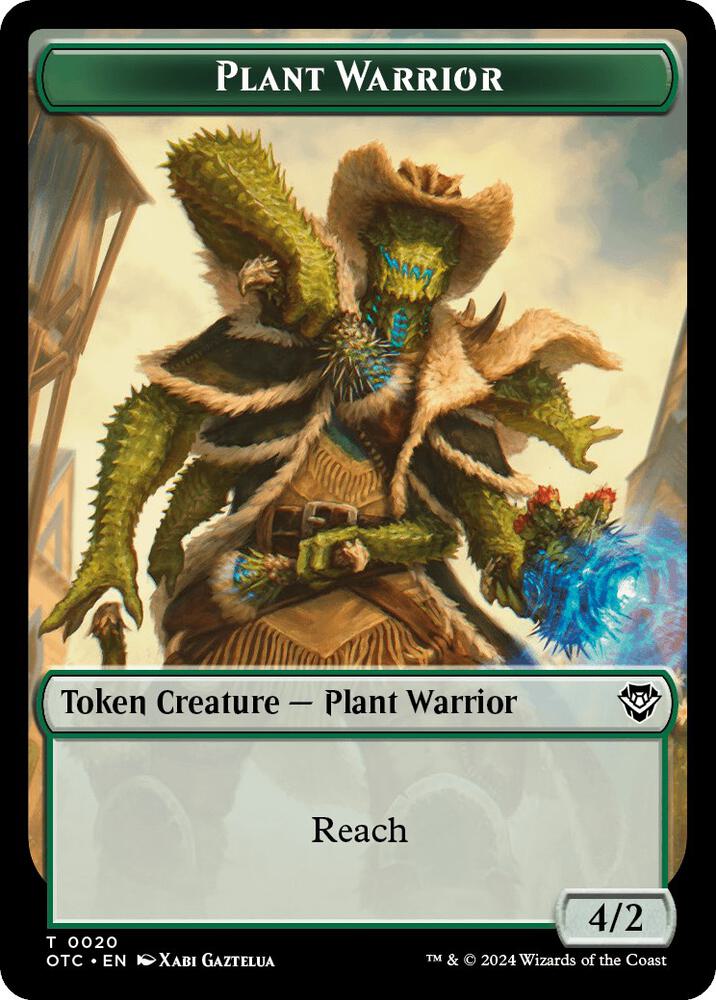 Plant Warrior // Plant Double-Sided Token (20 // 19) (OTC)