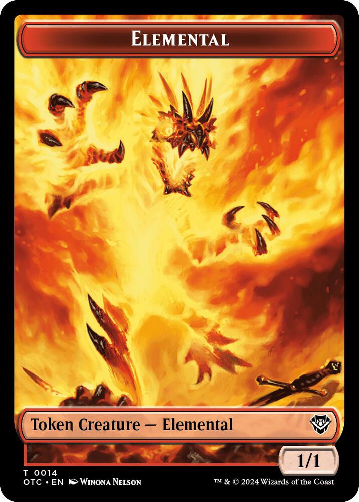 Elemental (0014) // Soldier (0026) Double-Sided Token (14 // 26) (OTC)