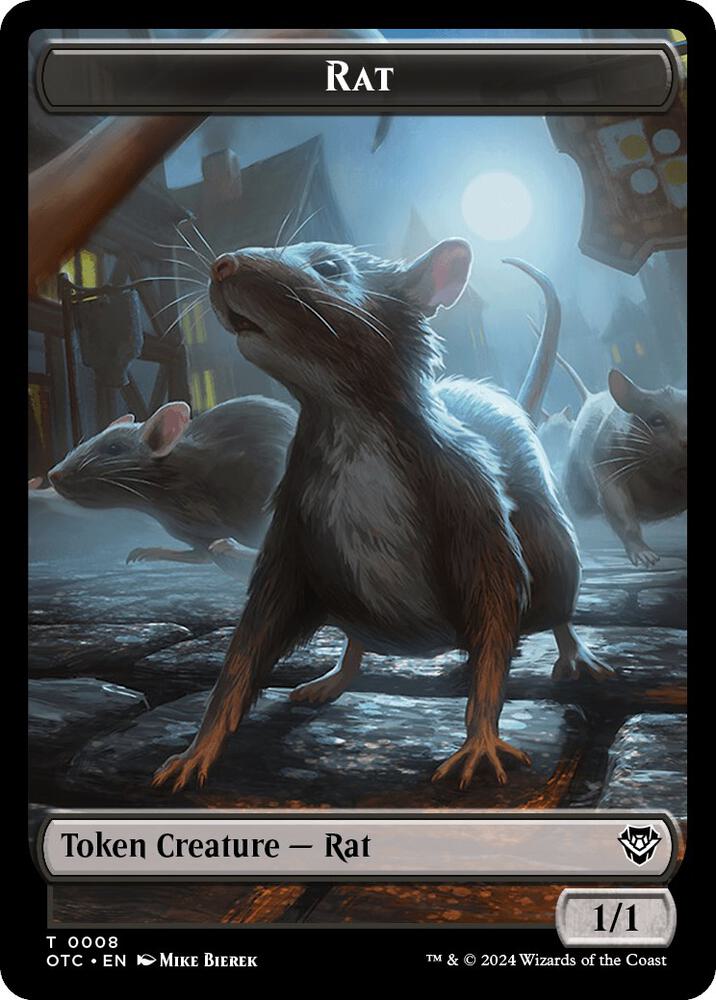 Rat // Blood Double-Sided Token (8 // 24) (OTC)